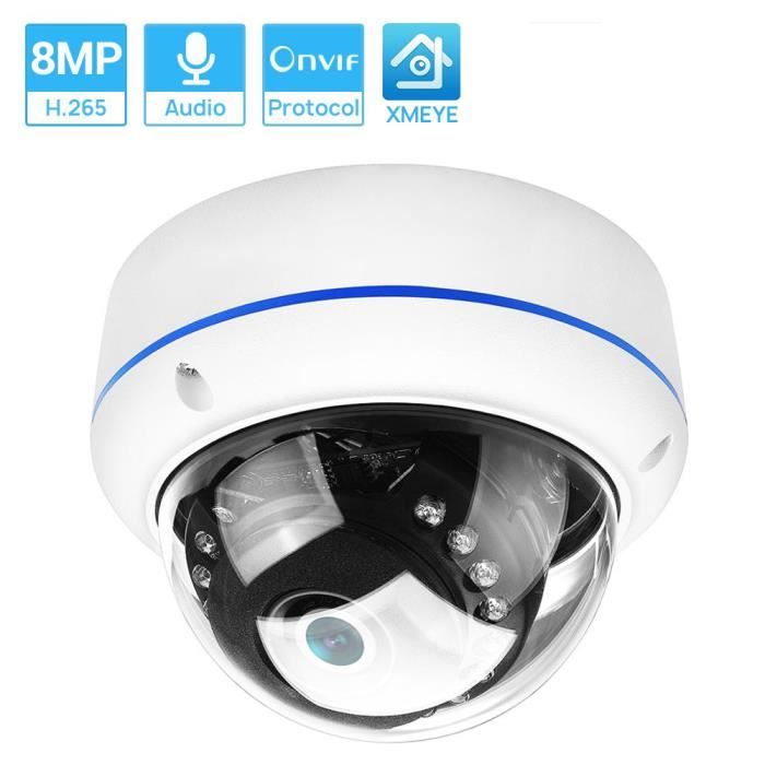 DC12V 5MP - 3,6 mm - Caméra De Surveillance Dôme Extérieure Ip Hd