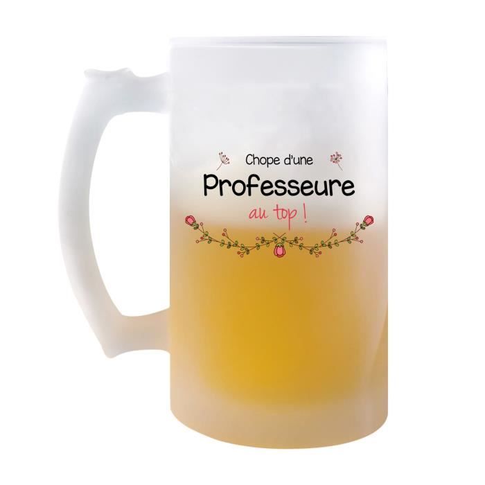 Chope Bière Petite Pinte Tonton D'Amour - Cadeau Humour Famille Verre Givré 470ml