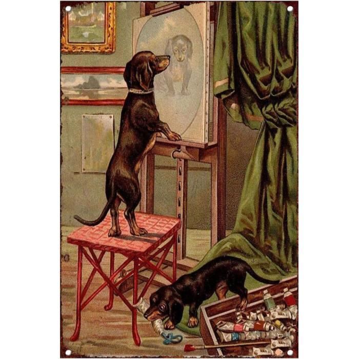 KIYOYO Plaque Vintage En étain « A House Is Not A Home Without A