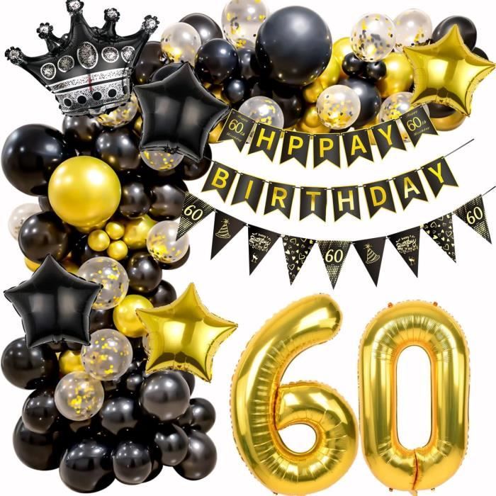 Décoration d'anniversaire pour hommes et femmes - Ballons 40 ans dorés et noirs Décoration d'anniversaire pour hommes et femmes - Ballons 40 ans dorés et noirs