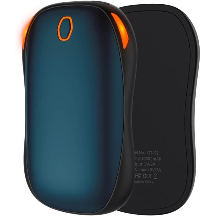 Chauffe-Mains Rechargeable 6000 MAh Magnétique 2-en-1 – 3 Niveaux De Chaleur, Idéal Pour L'Hiver, Cadeau Parfait Hommes Femmes Enfants