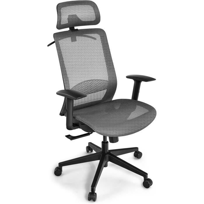 Seven comfort Fauteuil de bureau ergonomique - Gris - Siège & fauteuil de bureau - Rue du Commerce