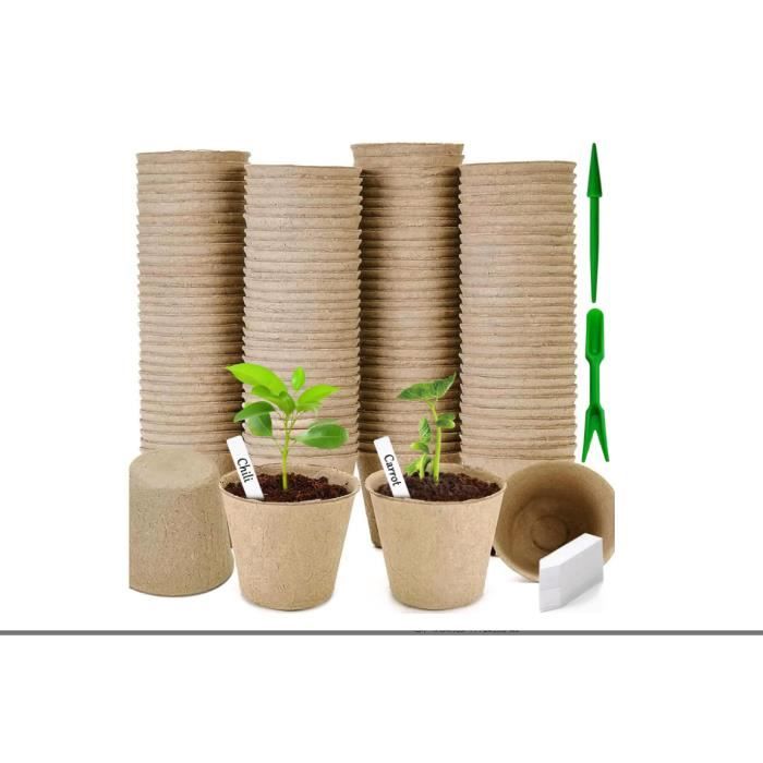 Romberg Pot De Culture Rond 6 Cm - Lot De 26 Pots Marron - Idéal Semis Et Jeunes Plants