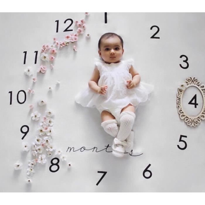 Bebe Nouveau Ne Mensuel Milestone Baby Photo Couverture Cadeaux Pour Garcons Ou Filles 100 100cm Cdiscount Puericulture Eveil Bebe