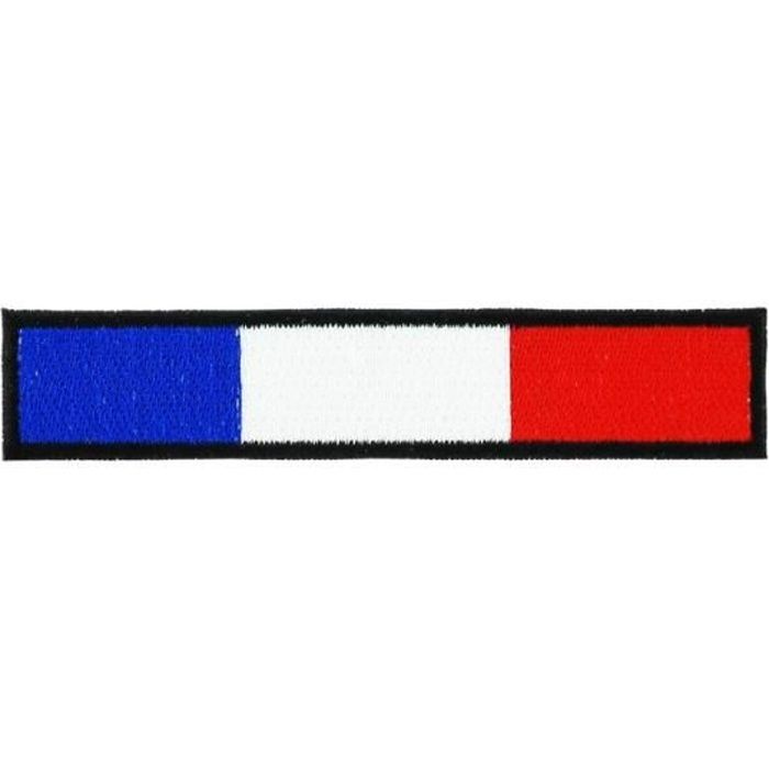 Patch Rectangle Drapeau Français - écusson 100% Brodé