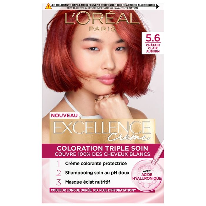 L Oreal Paris Excellence Creme Coloration 5 6 Chatain Clair Auburn Cdiscount Au Quotidien L Oreal Paris Excellence Creme Coloration 5 6 Chatain Clair Auburn Cdiscount Au Quotidien