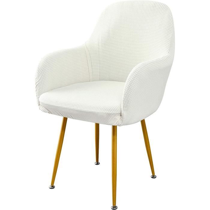 Highdi Housses de Chaise de Salle à Manger Scandinaves, Housse de Chaise en Velours Extensible Luxe, Couverture de Chaise sans Accoudoirs pour Cuisine, Salon, Bureau (Gris,2 Pieces