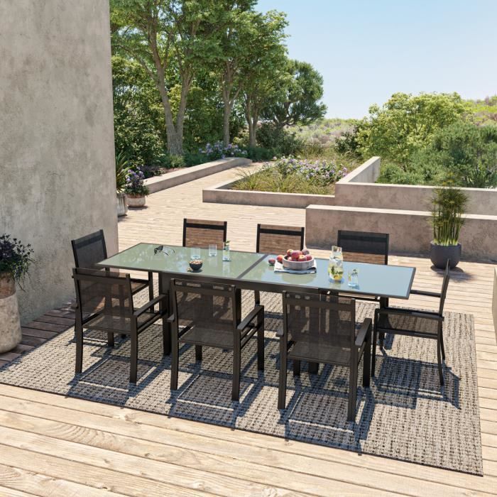 Hara Xl Table De Jardin Extensible Aluminium 140 280cm 8