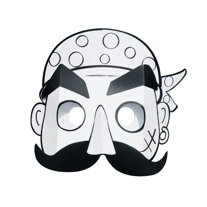 Masque 3d Carte Forte Pirate A Colorier Et A Monter Megacrea Diy Couleur Cdiscount Jeux Jouets
