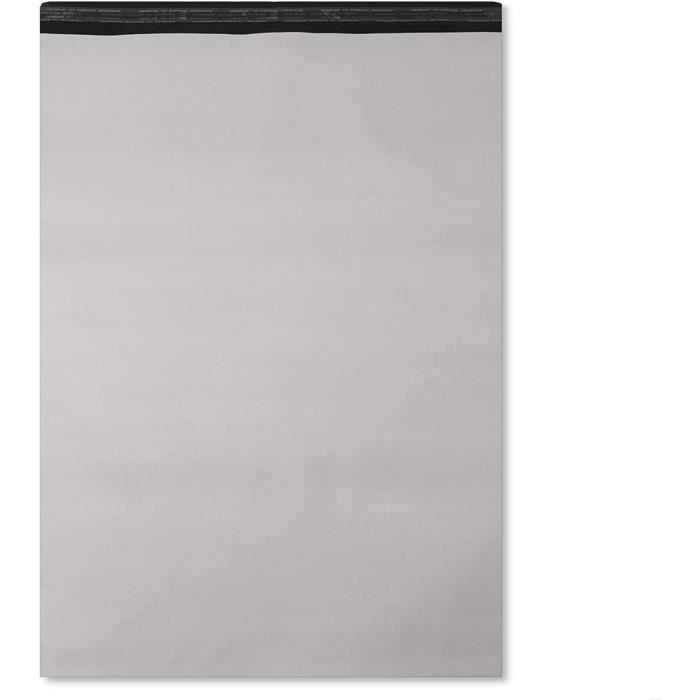 10 enveloppes plastique blanches opaques grand format 550 x 770 + 50 mm  rabat pochettes d'expédition XXL 60 microns. Fine [261]
