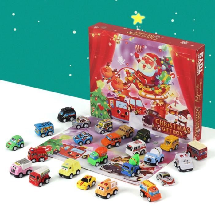 Calendrier De L'Avent Voiture 24 Jours - 24 Mini Voitures Surprises Pour Enfants 3-13 Ans - Compte à Rebours Jusqu'à Noël, Cadeau Garçon Fille