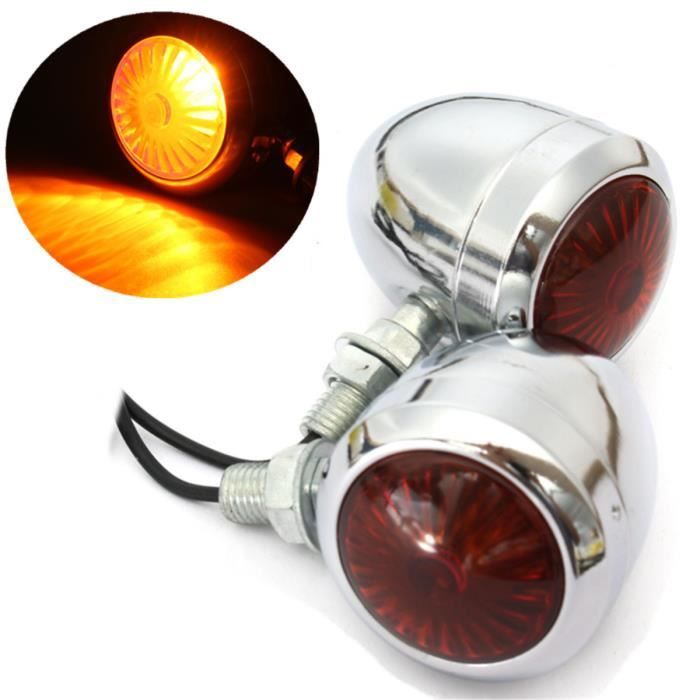 U 4pcs Feux Signal Indicateur Clignotant Ampoule Pour Harley Davidson Cafe Racer Cdiscount Auto