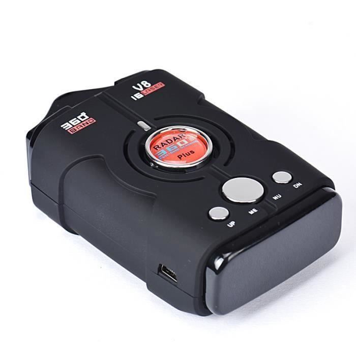 NEUFU 360° Détection Voix Alerte Voiture Anti Radar Laser Détecteur Pr Vitesse Limité