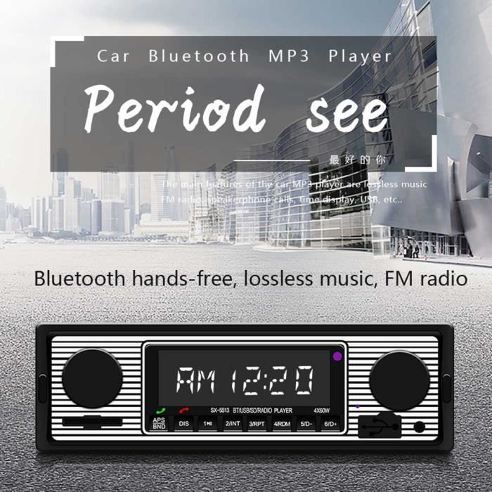 Autoradio Classique MP3 Pour Voiture – Port USB, SD, AUX, FM, Compatible 24V, Style Vintage Pour Véhicules Anciens - 10