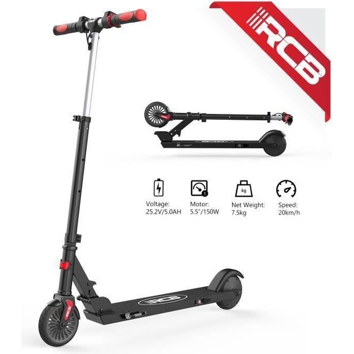 Rcb Trottinette Electrique 5 5 Pliable Et Reglable En Hauteur Moteur 150w km H Max Pour Enfant Adolescent Adulte Cdiscount Auto Rcb Trottinette Electrique 5 5 Pliable Et Reglable En Hauteur Moteur 150w km H Max Pour Enfant Adolescent Adulte Cdiscount Auto