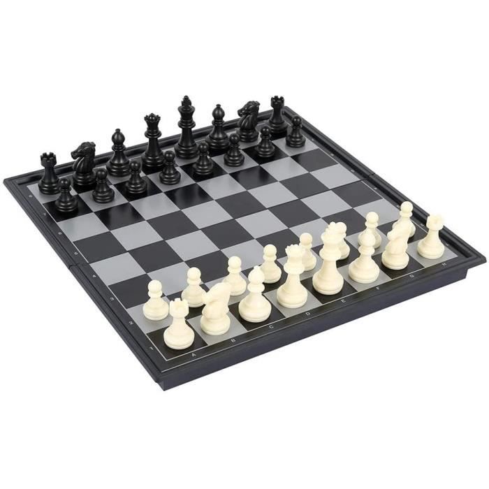 Jeu D'échecs - ZGEER - Echiquier Magnetique Pliable - Noir Et Blanc