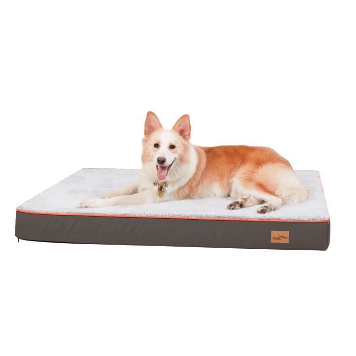 Meilleurs prix pour BingoPaw Coussin Chien Orthopédique Déhoussable Panier Chien Grande Taille Matelas Chien Mémoire de Forme, 95 x 70 x 8cm