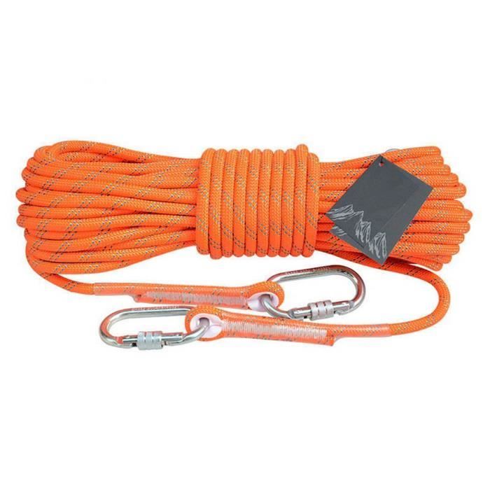 Corde descalade 30m Cordes Randon/ée Alpinisme Sauvetage Corde Auxiliaire Descente Rappel Camps Ext/érieure Anti-d/échirures Alpinisme Sauvetage Corde