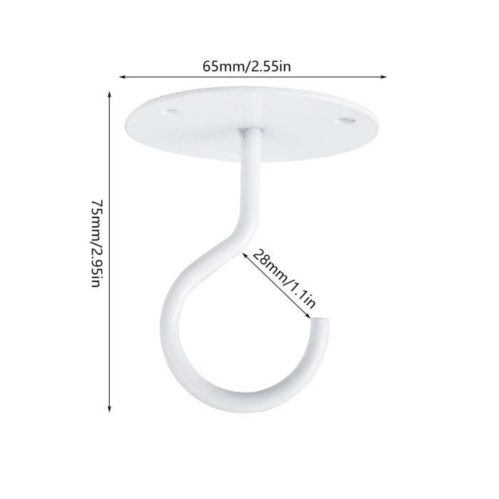 Sumnacon Crochets De Plafond De Montage Mural 4pcs Crochet De Plaque De