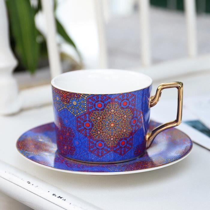 Service À Café Et À Thé En Porcelaine, Motif Marbre, Style Nordique