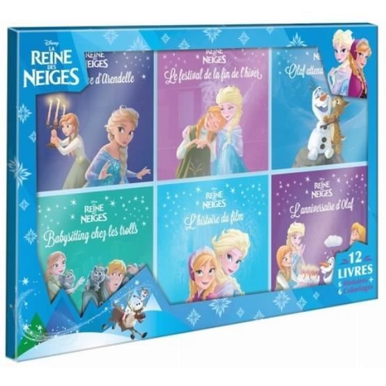 La Reine Des Neiges 12 Livres 6 Histoires 6 Coloriages Cdiscount Librairie
