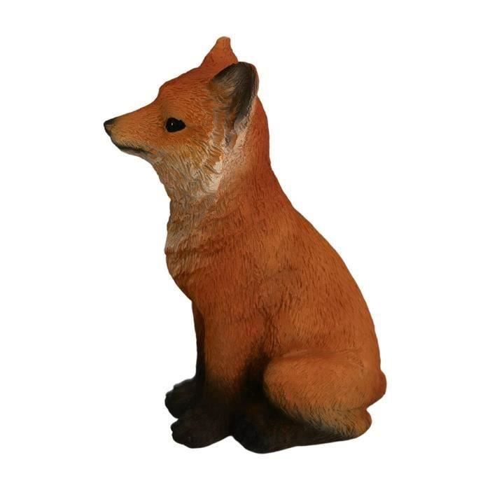 Belle statue de renard, figurine animale de de polyrésine pour ornement
