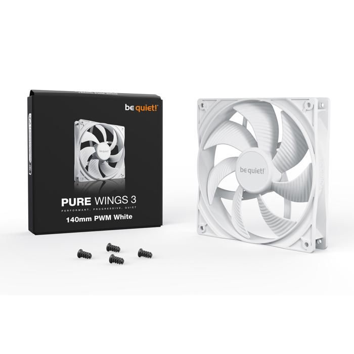 Ventilateur - be quiet! - Pure Wings 3 PWM - 140 mm - Blanc - 1200 tr/min - Bequiet