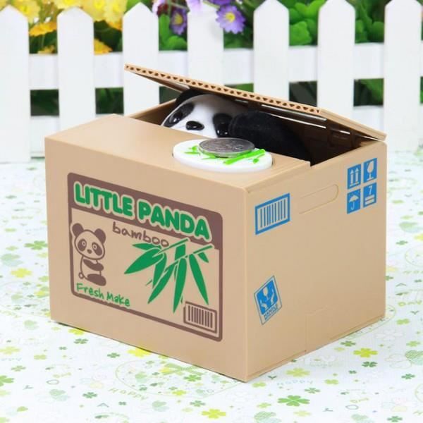 Tirelire Panda Gourmand Marron Achat Vente Tirelire Cdiscount