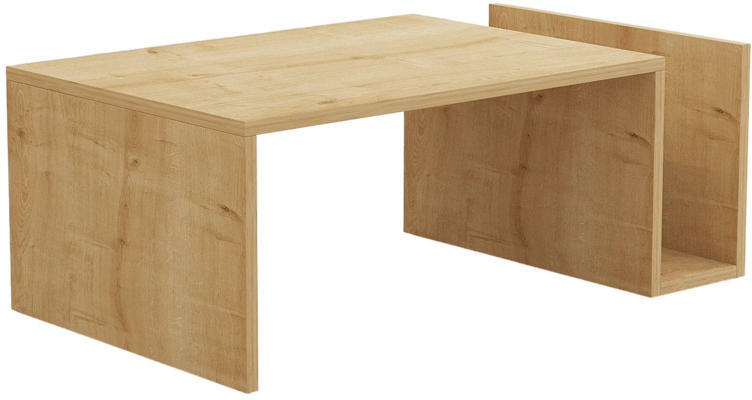 Table Basse MEMO – Chêne Saphir – Plateau Relevable & Rangement Intégré – L 868 cm x P 324 x H 50 cm