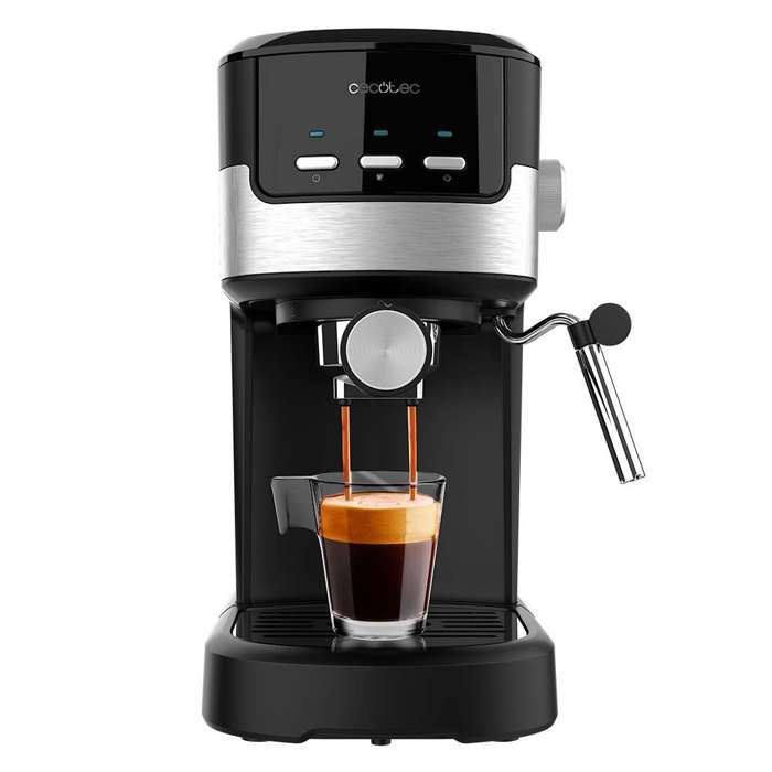 Cecotec Cafetière espresso compacte Power Espresso 20 Pecan. 1100 W 20 Bars Système Thermoblock Buse orientable