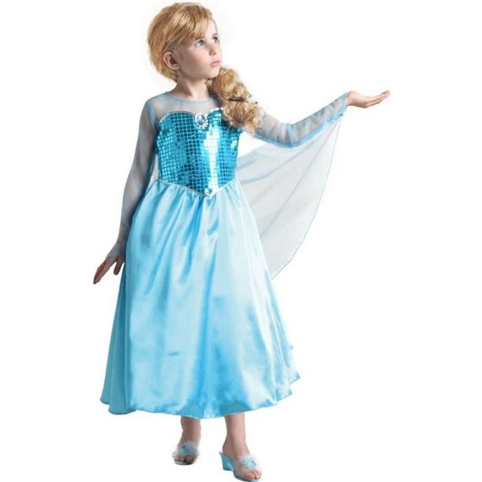 Robe reine des neiges bleue 3/4 ans Autres Bleu - Cdiscount Jeux - Jouets