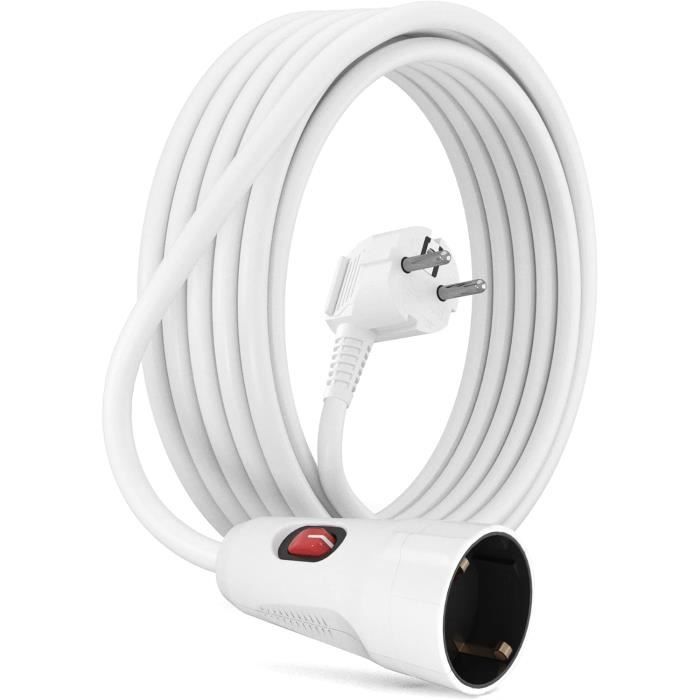 5 Mètres Rallonge Avec Interrupteur Sur La Fiche Rallonge Schuko Avec ...