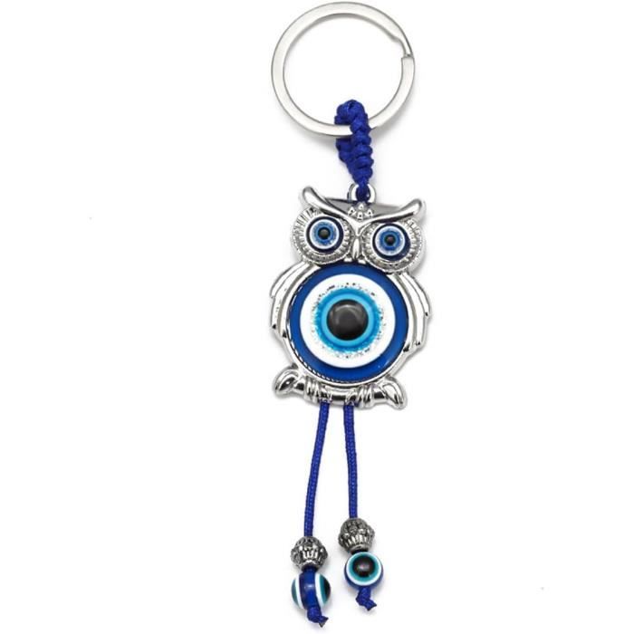 Porte Clé Hibou Bleu Roi