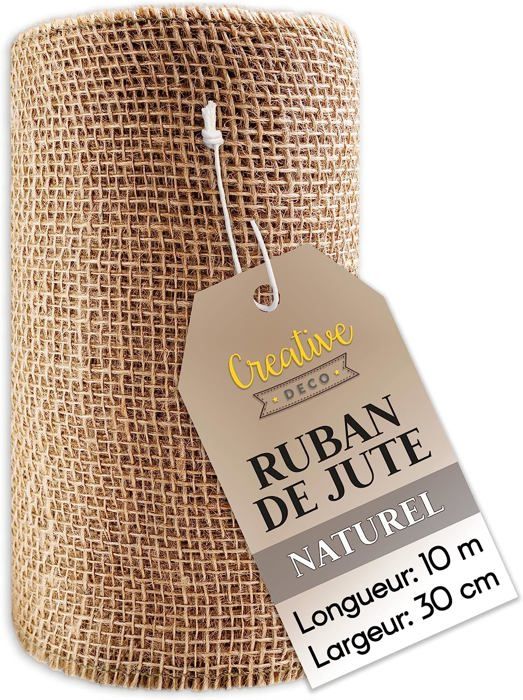 Chemin De Table En Toile De Jute Naturel 30 Cm X 10 M – Rouleau Décoratif Rustique Avec Dentelle Et Ficelle, Idéal Mariage, Fête, Déco Maison Vintage
