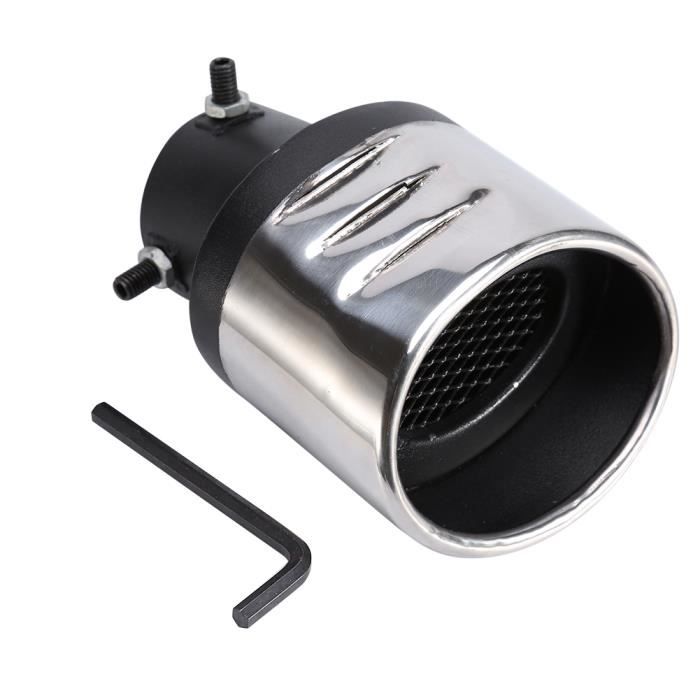 Embout D'échappement Universel En Acier Inoxydable - Pour Voiture, Camion - Diamètre Adaptatif 3,8 à 5,3 Cm - Installation Sans Soudure