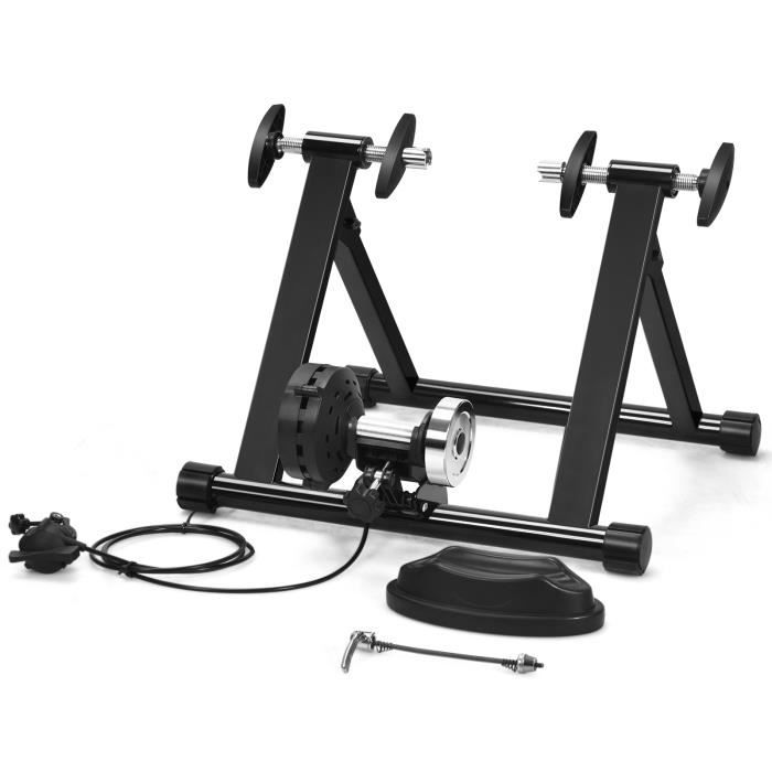 DREAMADE Home Trainer V lo Pliable avec R sistance Magn tique Support d Entrainement pour V lo avec Double Verrouillage Mod le Fil