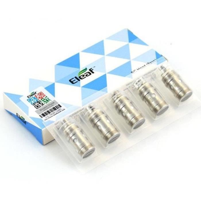 Cotton Organique Notch Coil Résistances Eleaf EC 0,3 Ohm - Pack De 5 - Pour  IJust 2, Melo 1/2/3 - Coton Organique