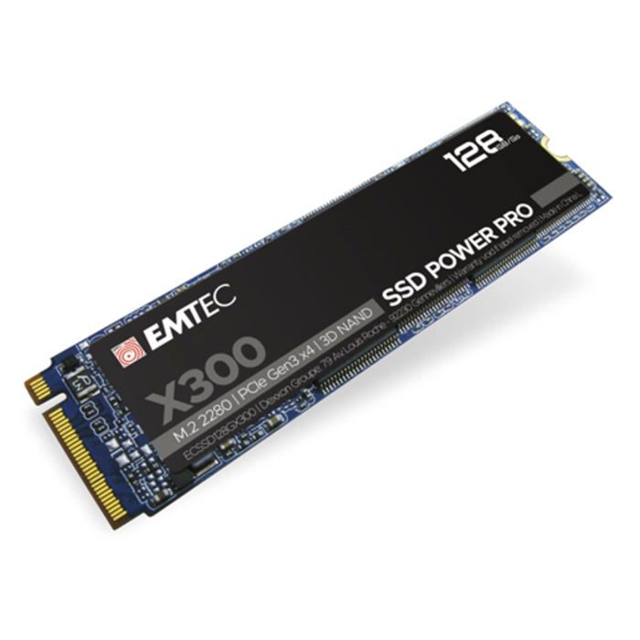 SSD – EMTEC – X300 – 128 Go – PCIe 3.0 x4 – Gestion de mémoire ECC