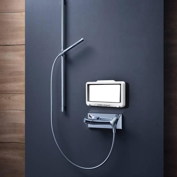 EIF Support Mural Pour Téléphone Rotatif 360° étanche Avec écran Tactile Pour Salle De Bain