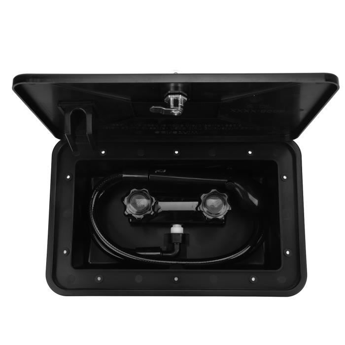 Fdit Boîte de douche caravane Kit de cabine de douche extérieure en ABS