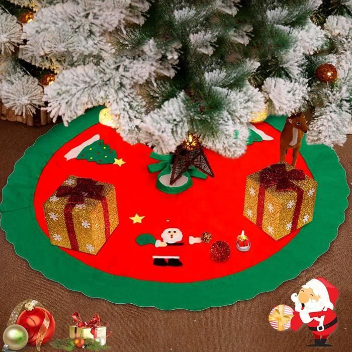 Pied Sapin de Noël,90 Cm Tapis de Sapin De Noël