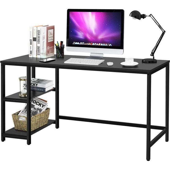 COSTWAY Étagère Bibliothèque à 3 Niveaux 94x25x74 CM, Organisateur Rangement De Bureau Avec 2 Dispositifs Anti-renversement Blanc - Maison