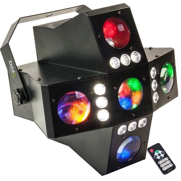EFFET DE LUMIERE 2EN1 A LED RVBA CONTROLE PAR DMX AVEC 20 GOBOS
