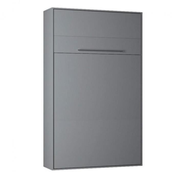 Armoire Lit Escamotable Kompact Ouverture Assistee Coloris Gris