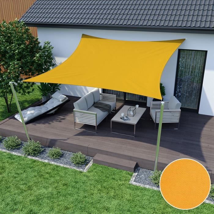 Cool Area Voile dombrage imperméable Triangulaire 5 x 5 x 5 mètres pour Jardin & terrasse Couleur Gris 