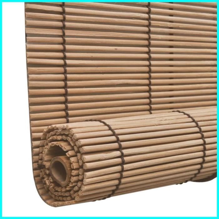 Store enrouleur - KEENSO - Bambou naturel - 100 x 220 cm - Intérieur