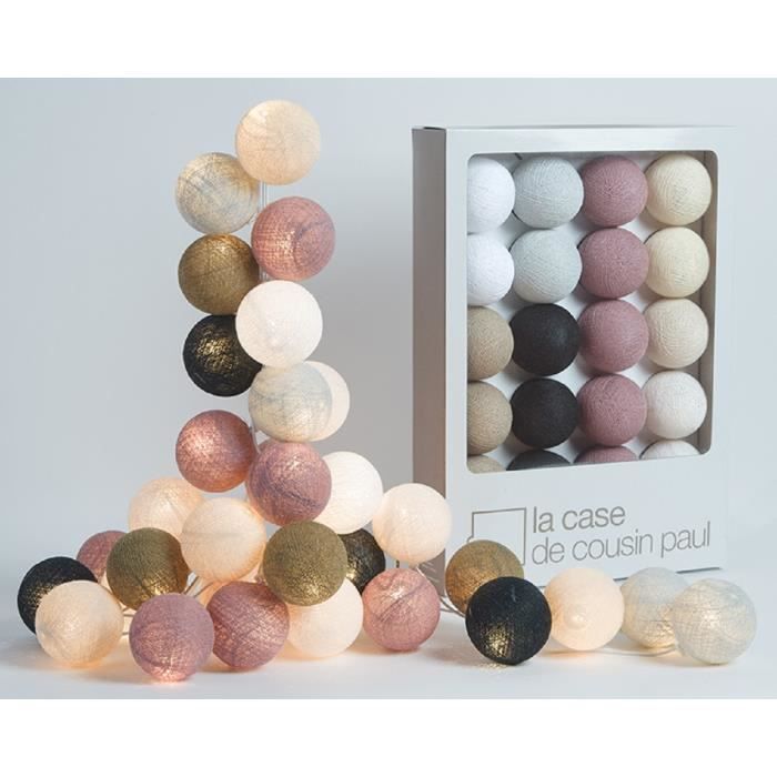 Coffret Guirlande Lumineuse L Original Potosi Blanc Gris Perle Ficelle Anthracite Vieux Rose Lin Achat Vente Coffret Guirlande Lumineuse Cdiscount