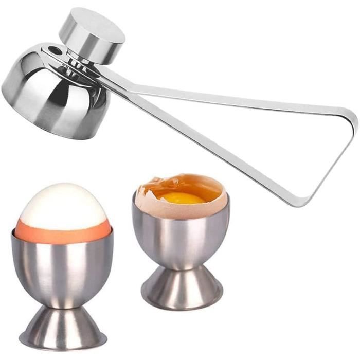 4 Coquetiers En Porcelaine Husalsea - Design Blanc Élégant Pour Œufs à La Coque