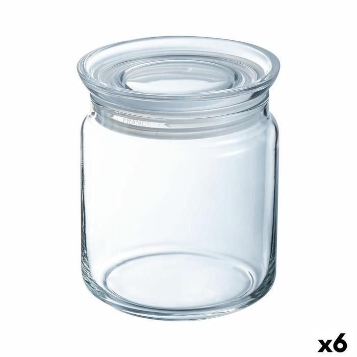 bocal luminarc pav transparent silicone verre (1 l) (6 unités)