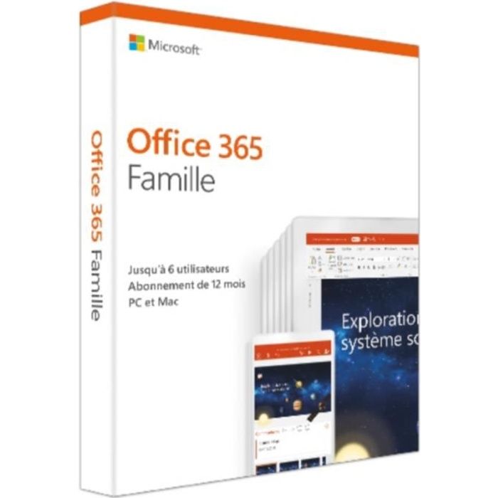 Logiciel de bureautique Microsoft Office 365 Famille - Cdiscount ...
